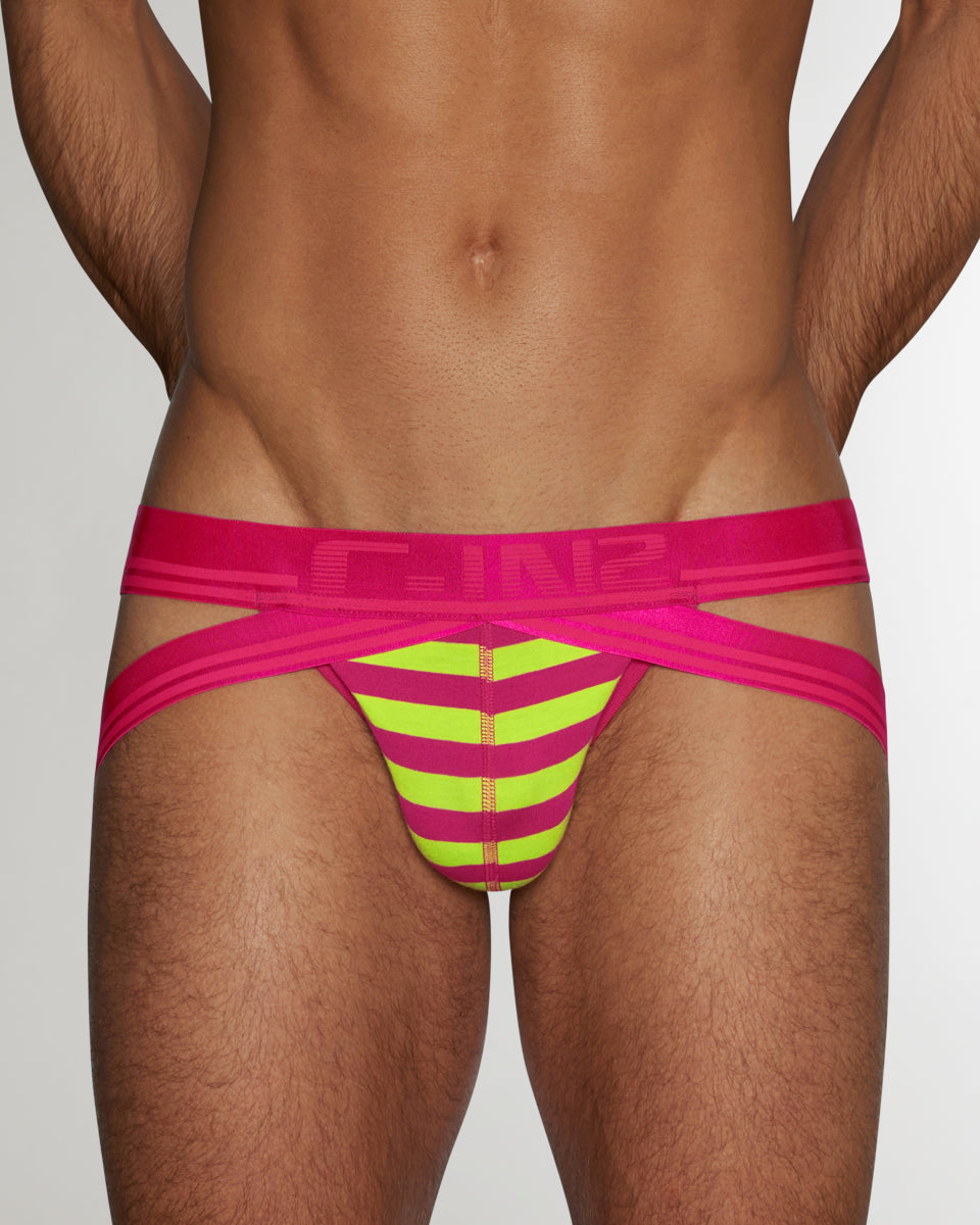 C-IN2 Super Bright Jockstrap Perri-pink