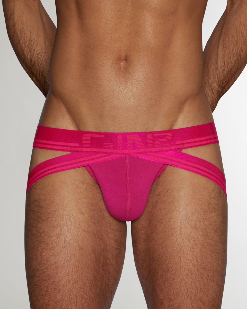 C-IN2 Super Bright Jockstrap Pat-pink