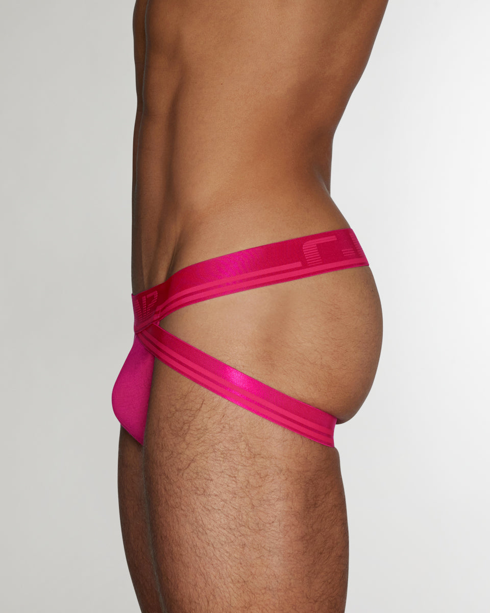 C-IN2 Super Bright Jockstrap Pat-pink