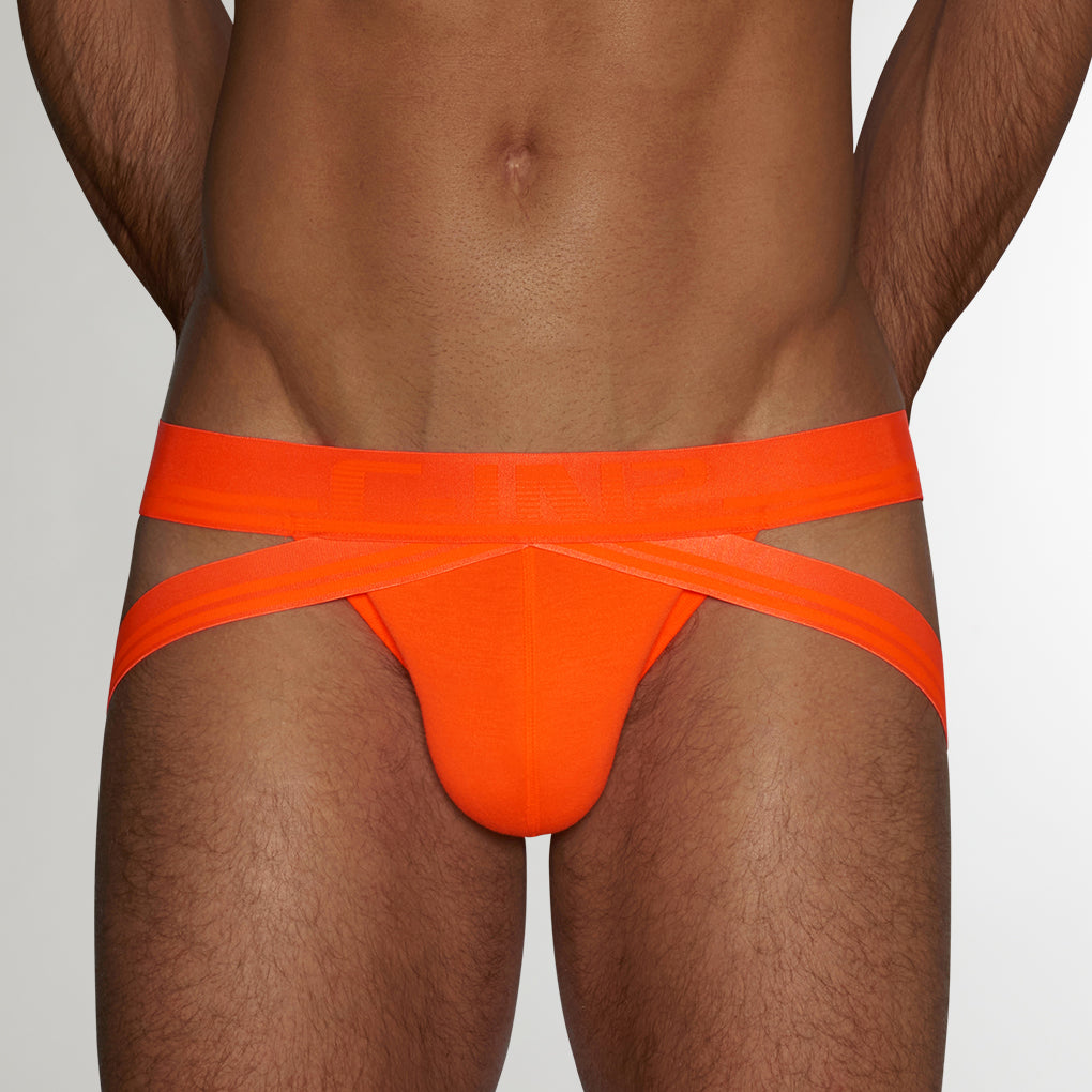 C-IN2 Super Bright Jockstrap Ollie-orange