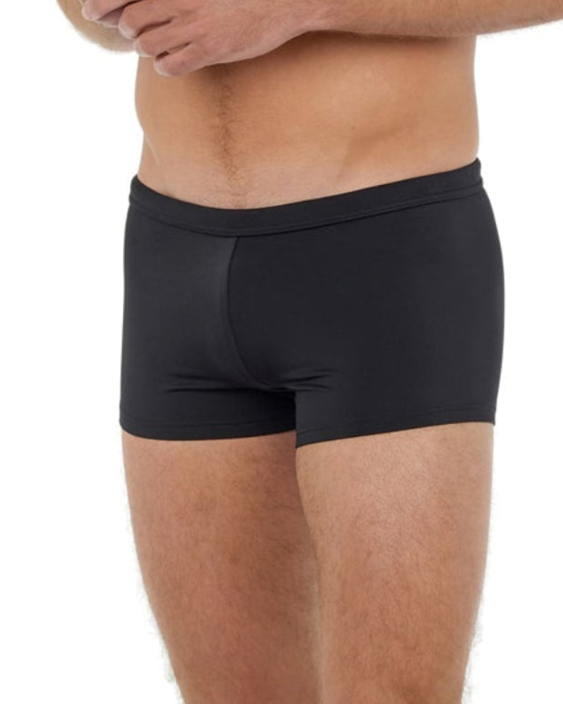 HOM Sea Life Swim Trunk Black - men's swim trunk side view