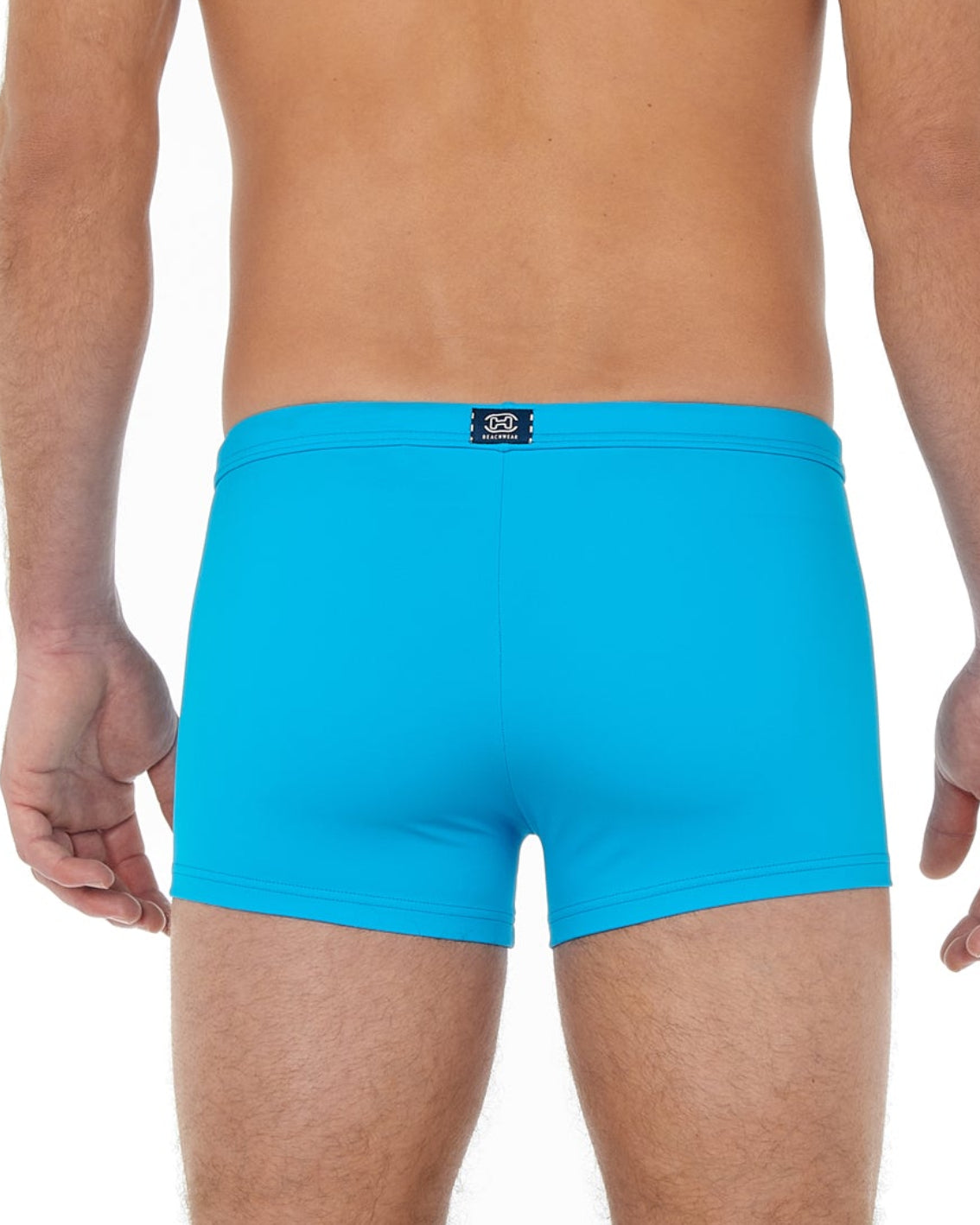 HOM Sea Life Swim Trunk Turquoise - men's swim trunk back view