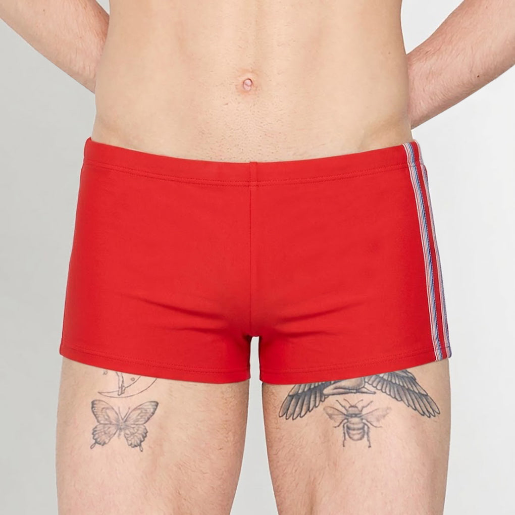HOM Nautical Cup Swim Trunk Red