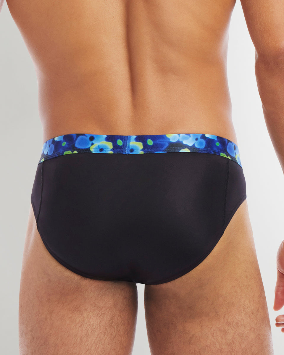 2(X)IST Sliq Brief 2(X)IST Sliq Brief Black-beauty-w-ghost-flower-waistband