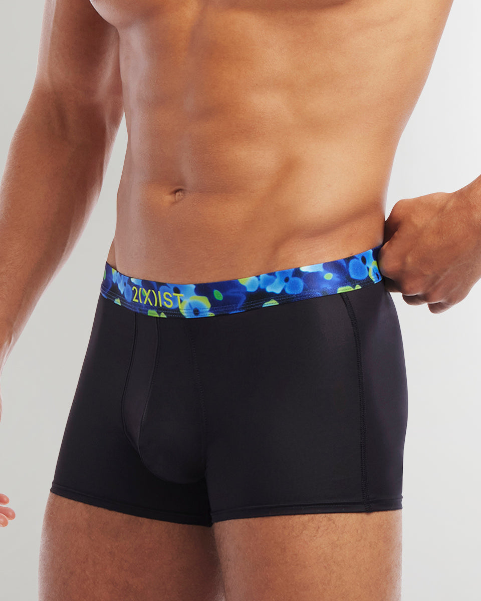 2(X)IST Sliq Trunk 2(X)IST Sliq Trunk Black-beauty-w-ghost-flower-waistband