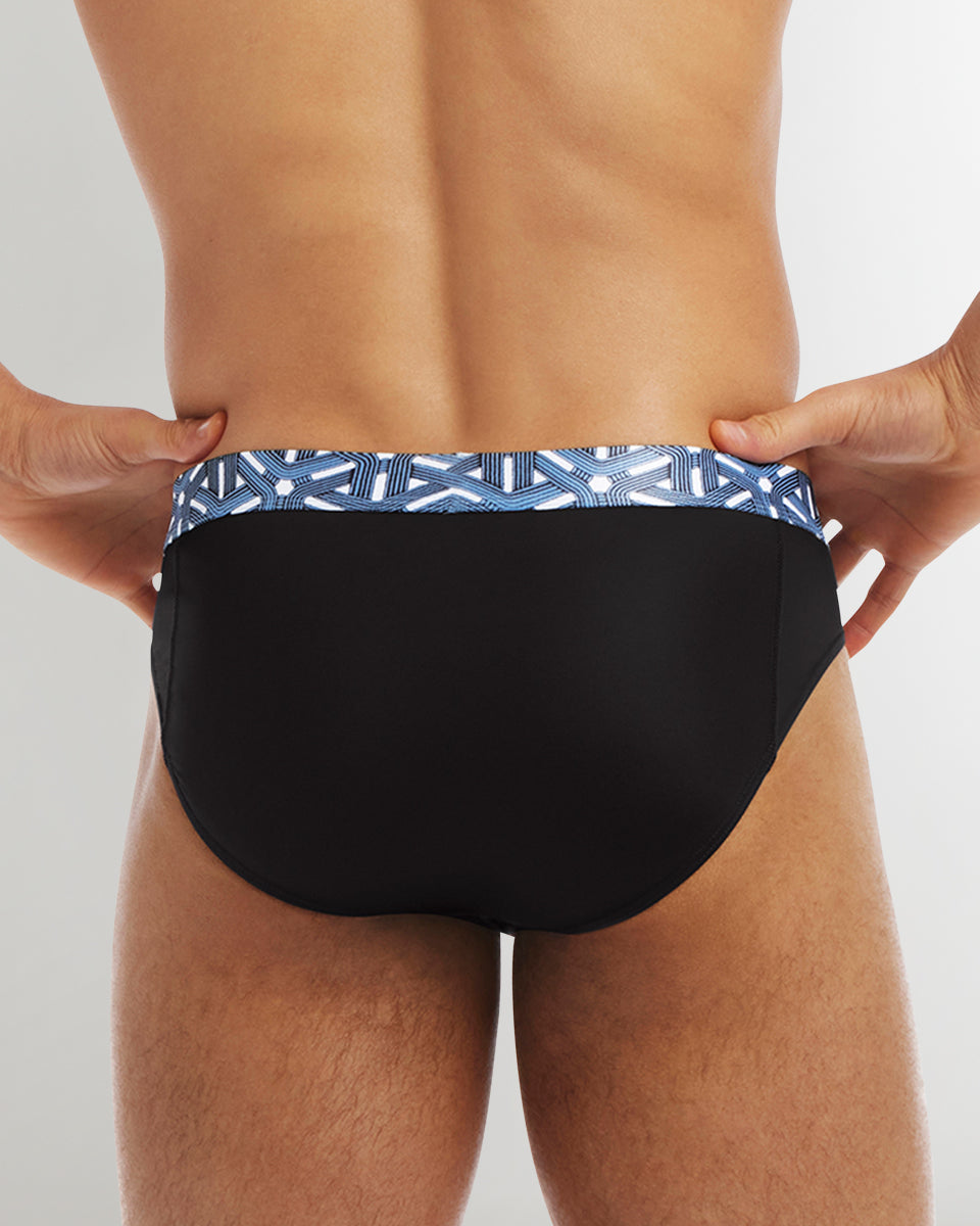2(X)IST SLIQ Low Rise Brief Black-beauty-w-infinity-chain
