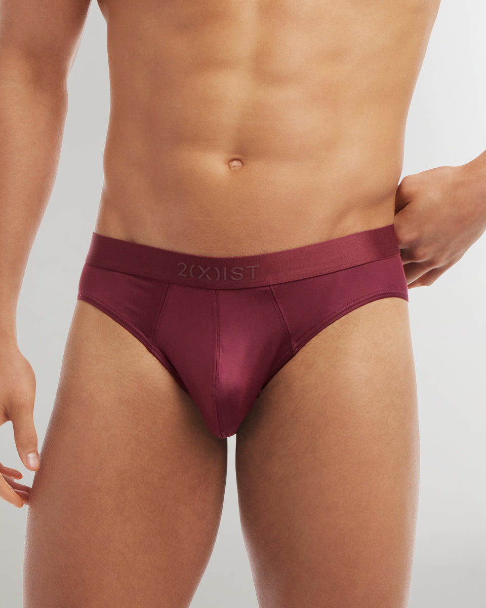 2(X)IST SLIQ Low Rise Brief Burgundy