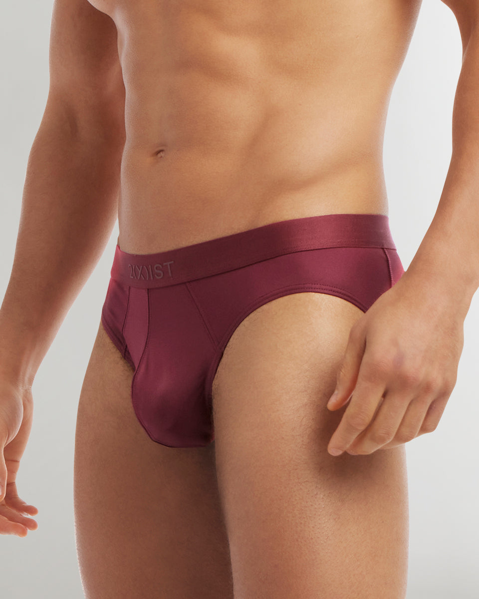 2(X)IST SLIQ Low Rise Brief Burgundy