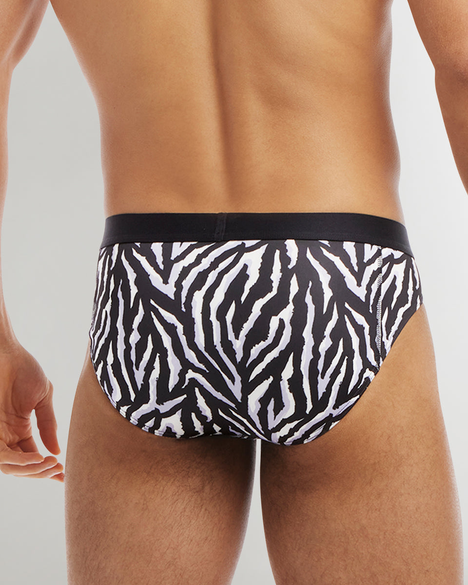 2(X)IST SLIQ Low Rise Brief Zebra