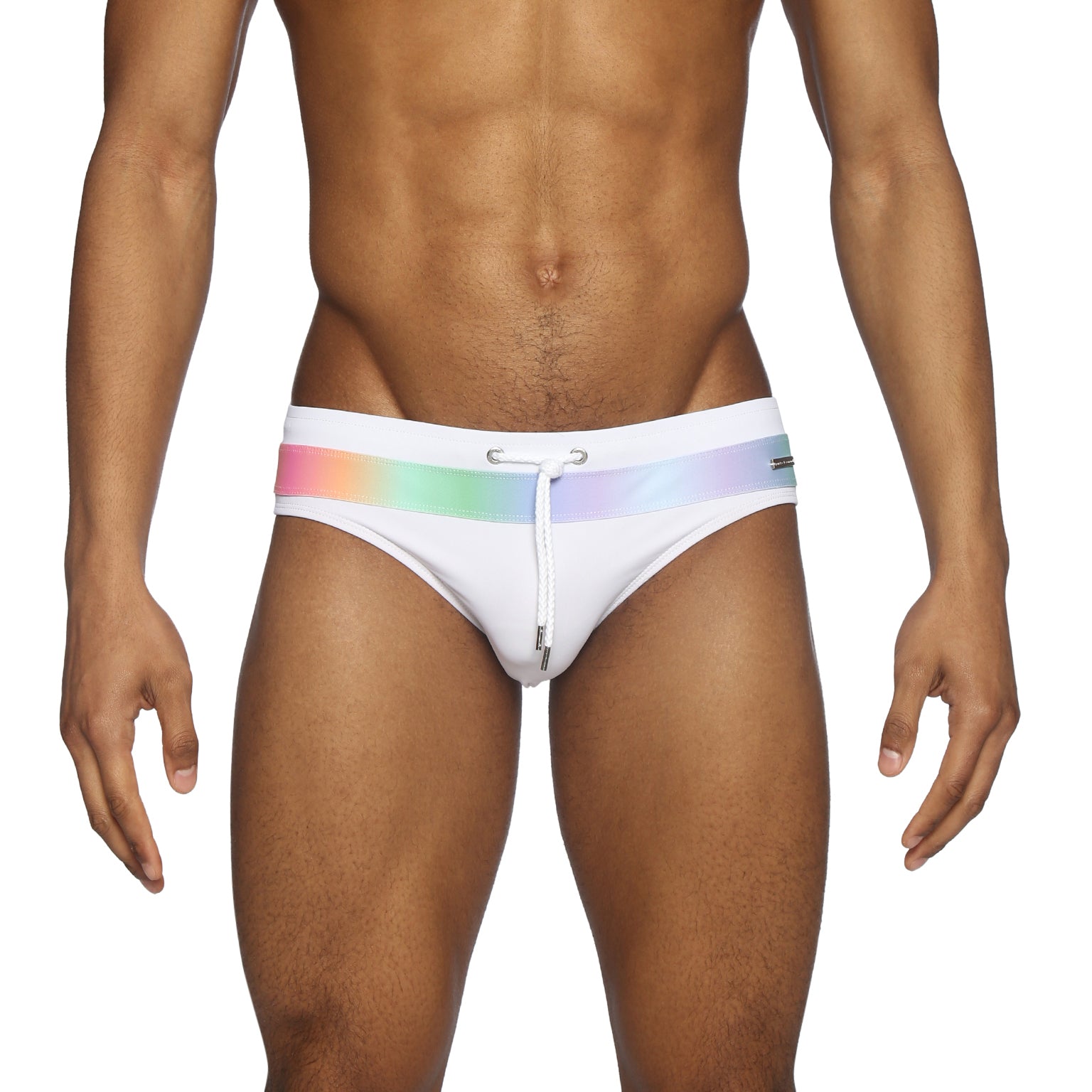 Parke & Ronen Luminous White Meridian Bikini - mens swim briefs front view