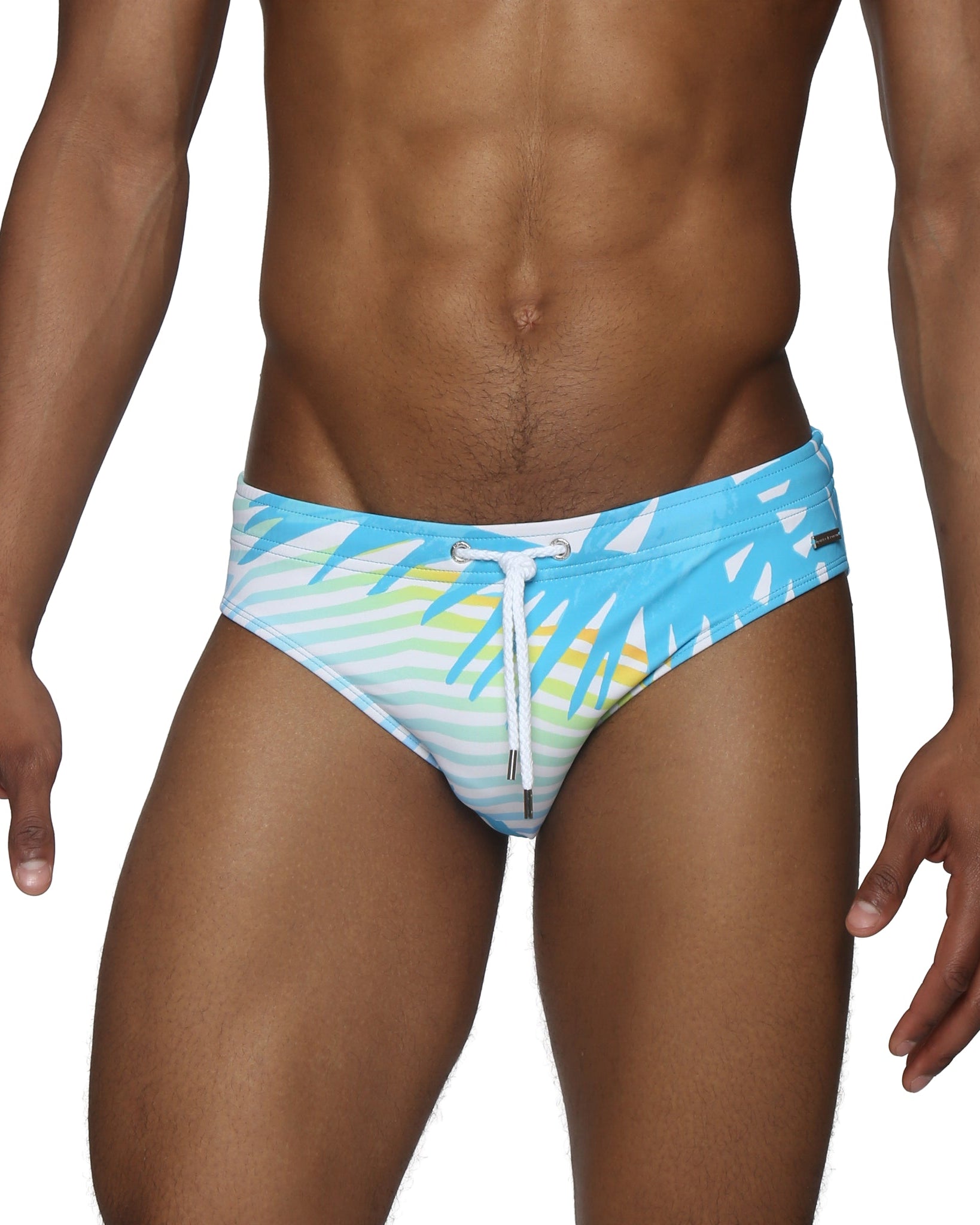 Parke & Ronen Azure Praia Meridian Bikini - mens swim briefs front view