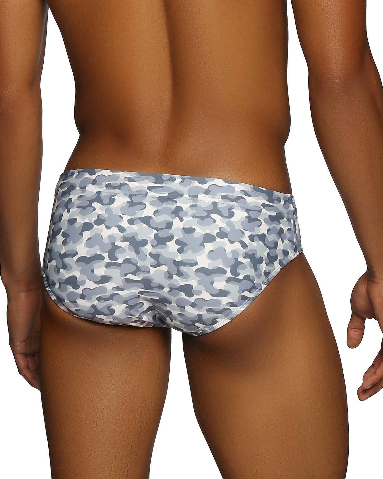 Parke & Ronen Cloud Leopard Grey Meridian Bikini - mens swim briefs back view