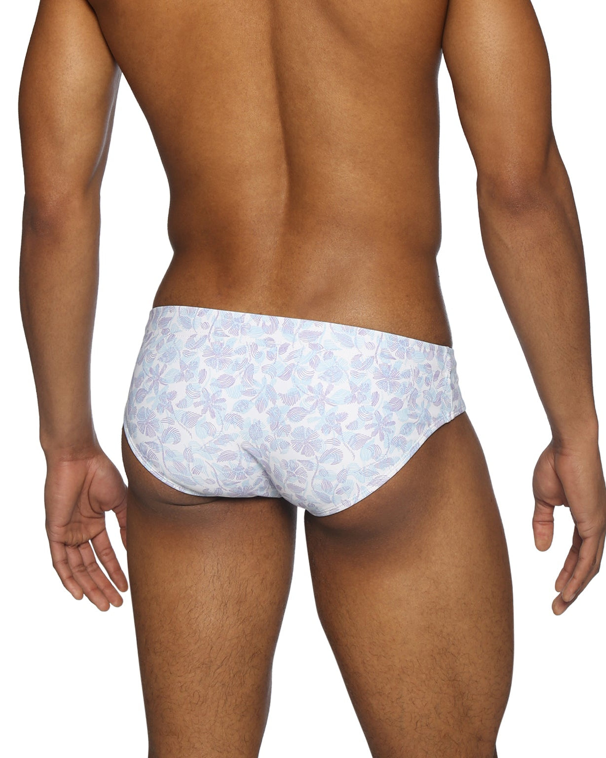 Parke & Ronen Lilac Havana Leaf Meridian Bikini - mens swim briefs back view