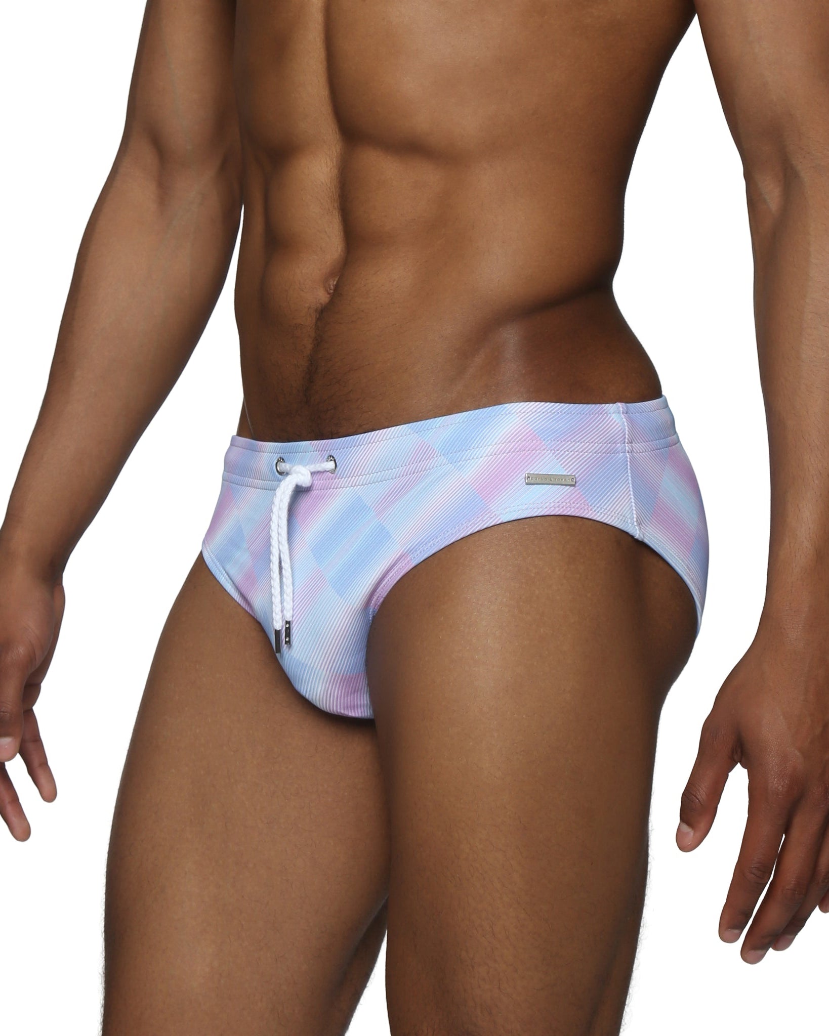 Parke & Ronen Lavender Twilo Meridian Bikini - mens swim briefs back view