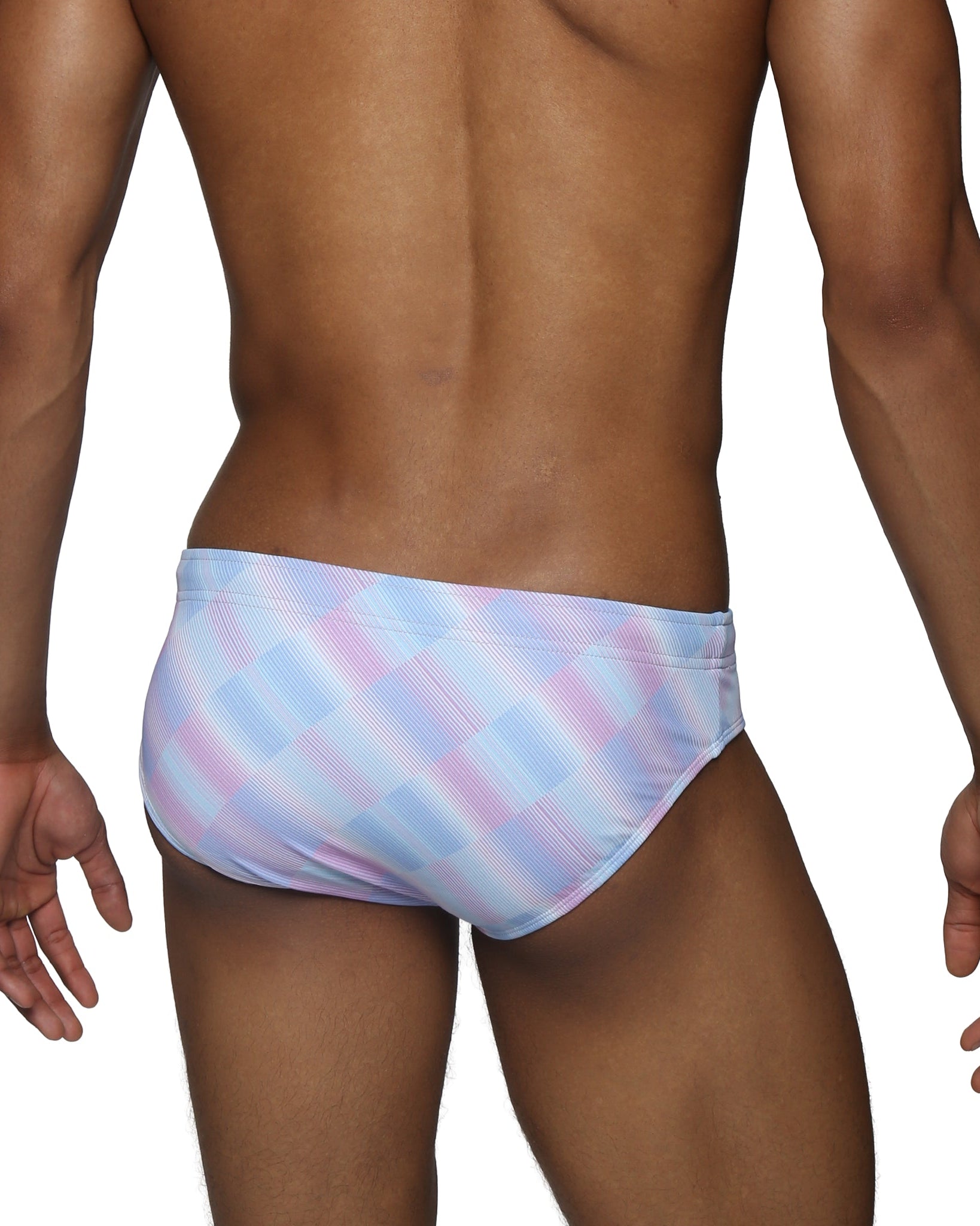 Parke & Ronen Lavender Twilo Meridian Bikini - mens swim brief pouch and waistband detail