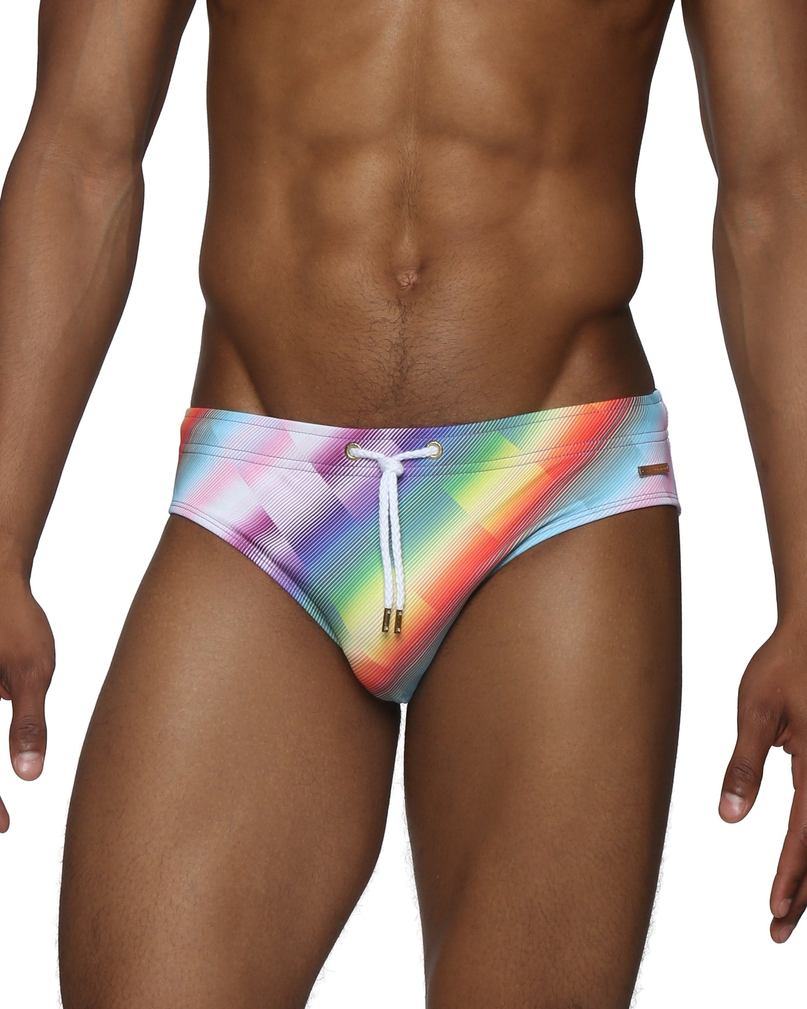Parke & Ronen Paradise Twilo Meridian Bikini - mens swim briefs front view