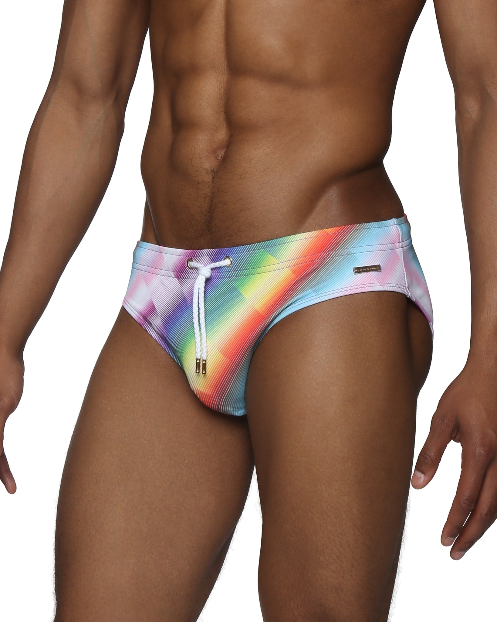 Parke & Ronen Paradise Twilo Meridian Bikini - mens swim briefs side view