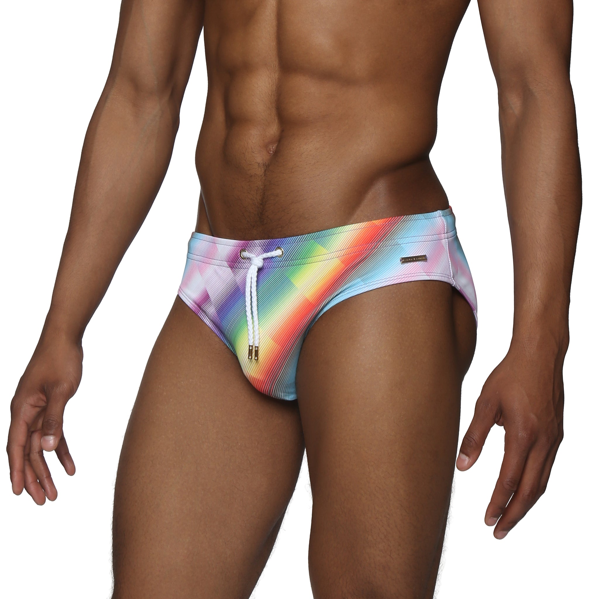 Parke & Ronen Paradise Twilo Meridian Bikini - mens swim briefs side view