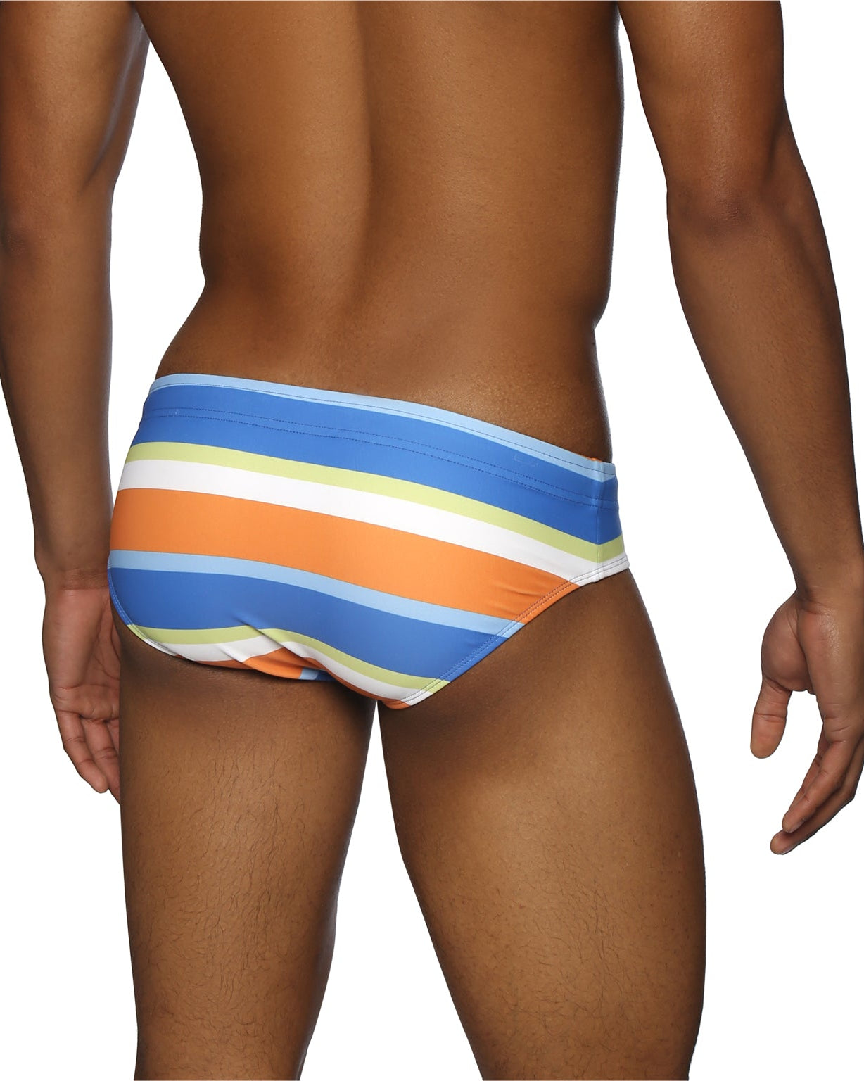 Parke & Ronen Royal Corsair Stripe Meridian Bikini - mens swim briefs back view