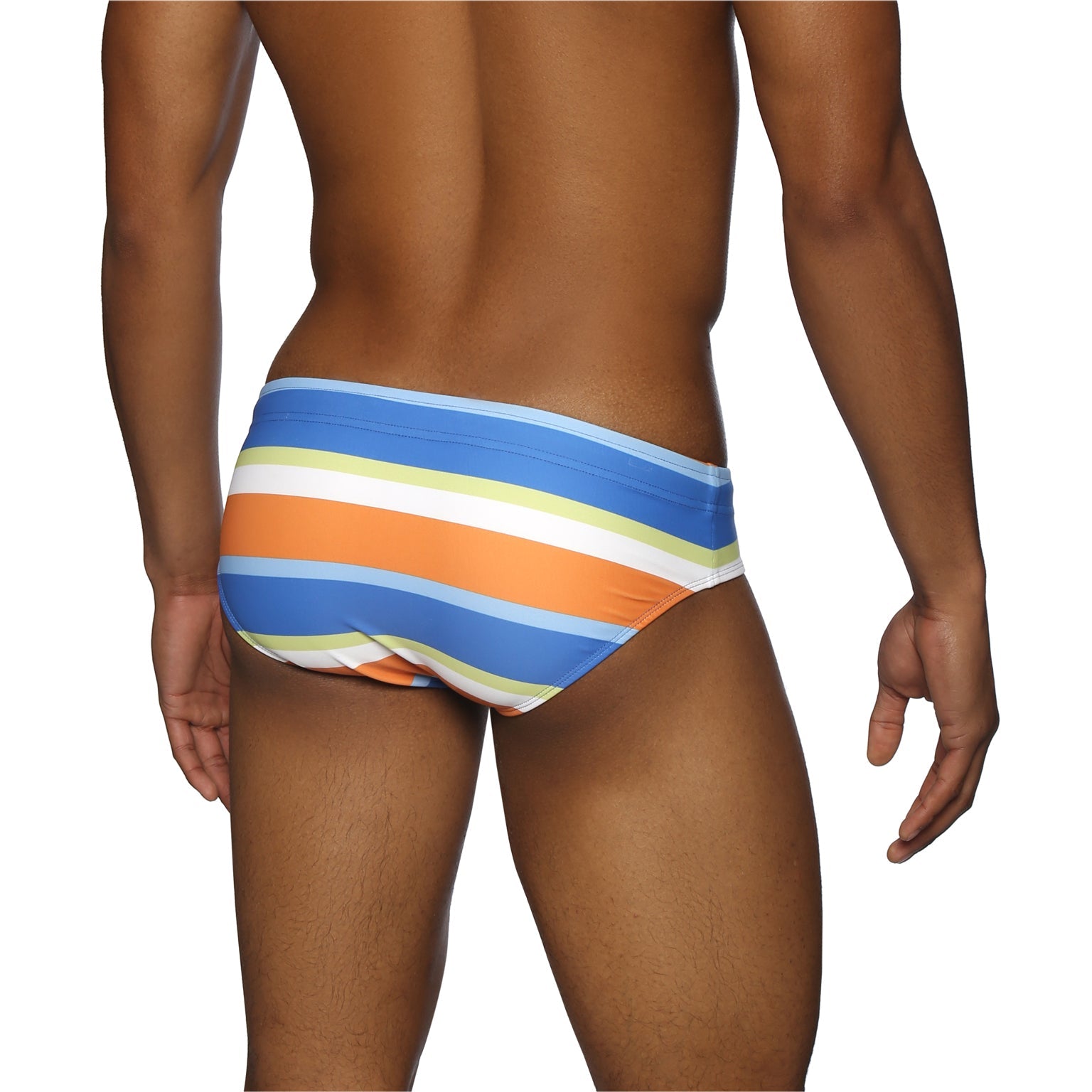 Parke & Ronen Royal Corsair Stripe Meridian Bikini - mens swim briefs back view