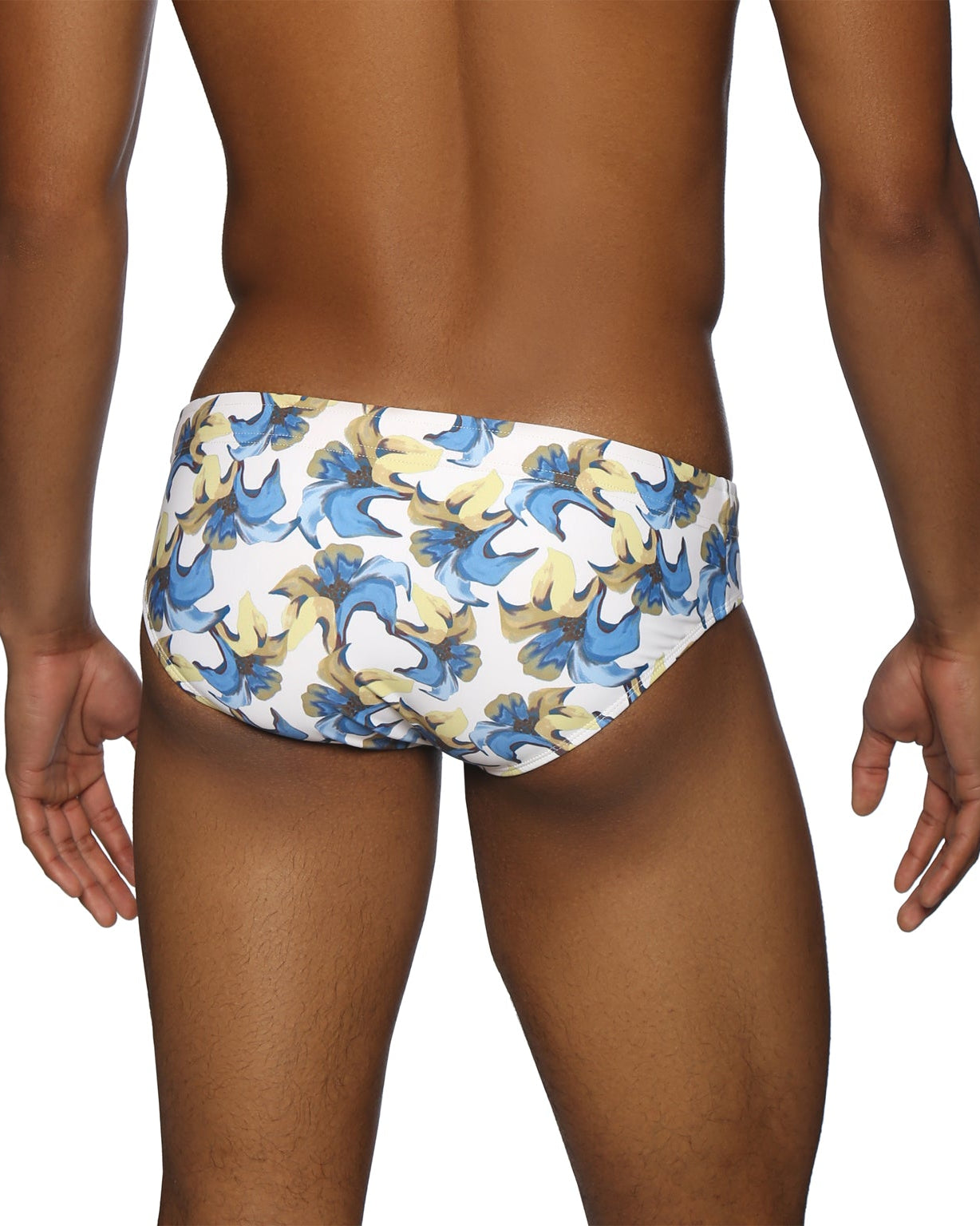 Parke & Ronen Tiger Lily Ivory Meridian Bikini - mens swim briefs back view