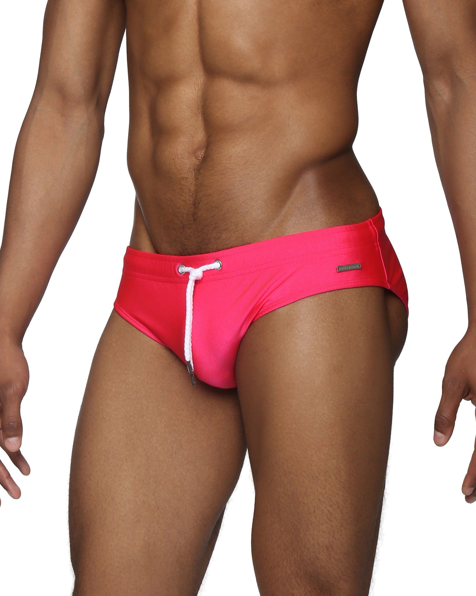 Parke & Ronen Electric Fuchsia Meridian Bikini - mens swim briefs side view