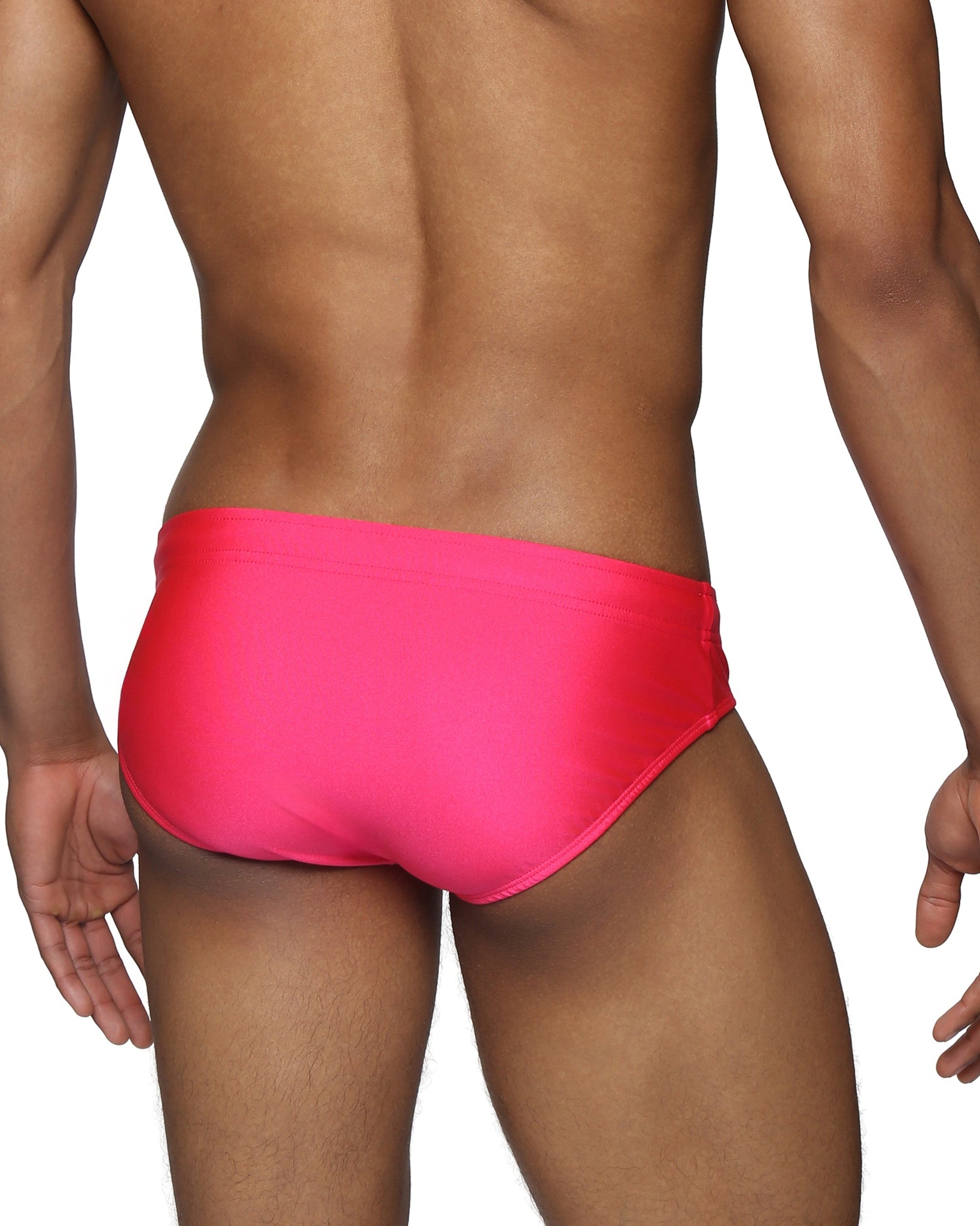 Parke & Ronen Electric Fuchsia Meridian Bikini - mens swim briefs back view