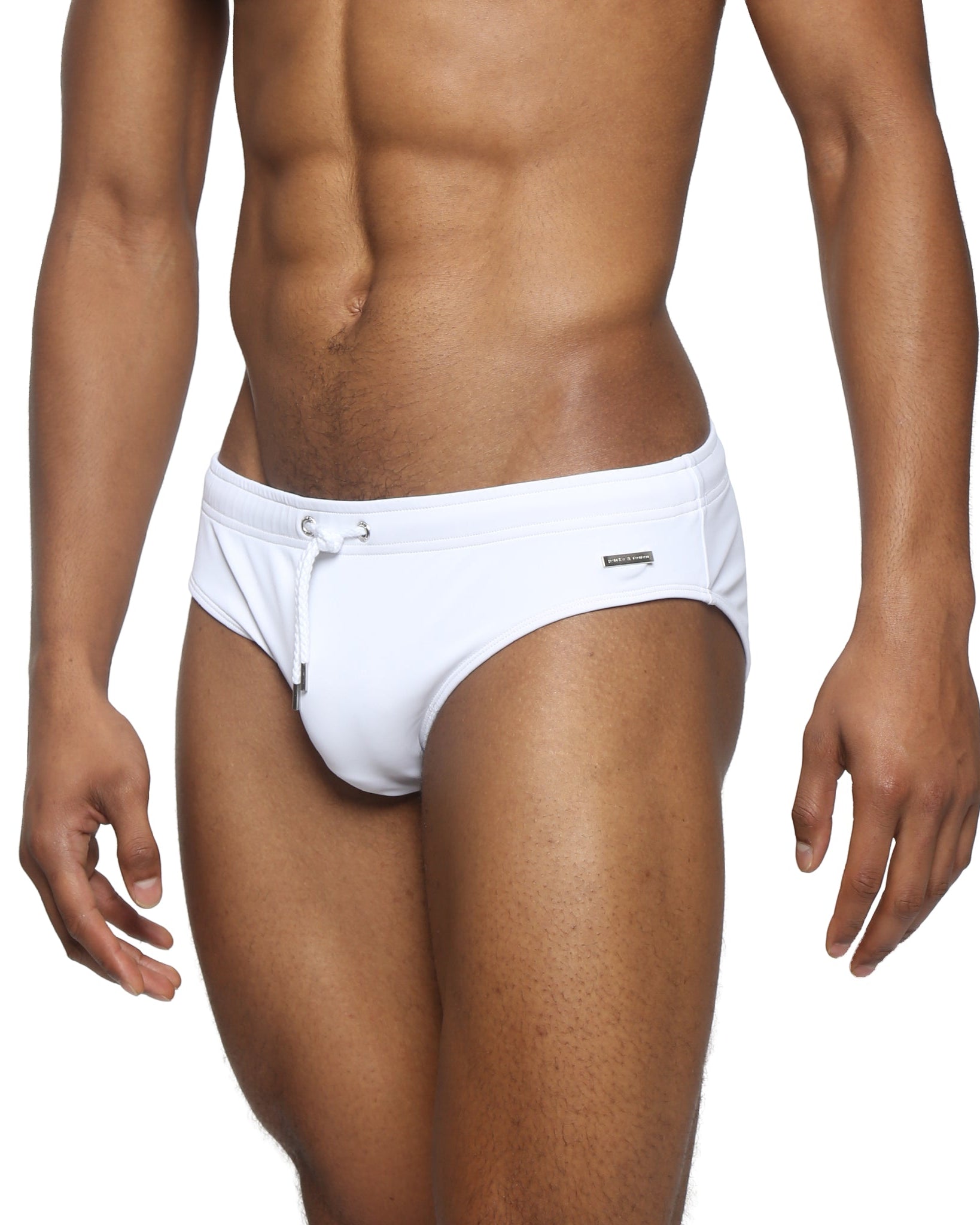 Parke & Ronen White Meridian Bikini - mens swim briefs side view