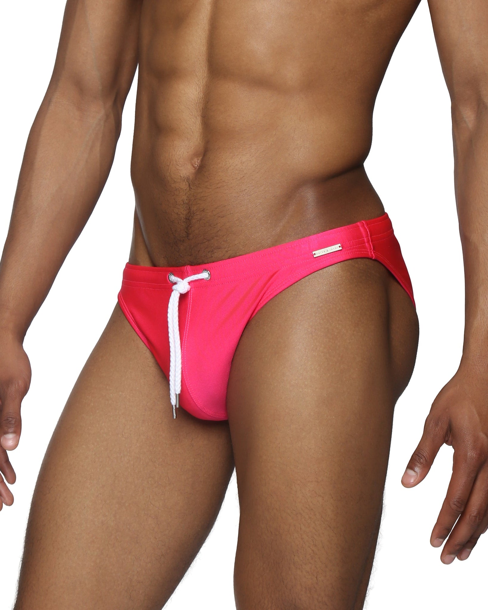 Parke & Ronen Electric Fuchsia Blade Bikini - mens swim briefs side view