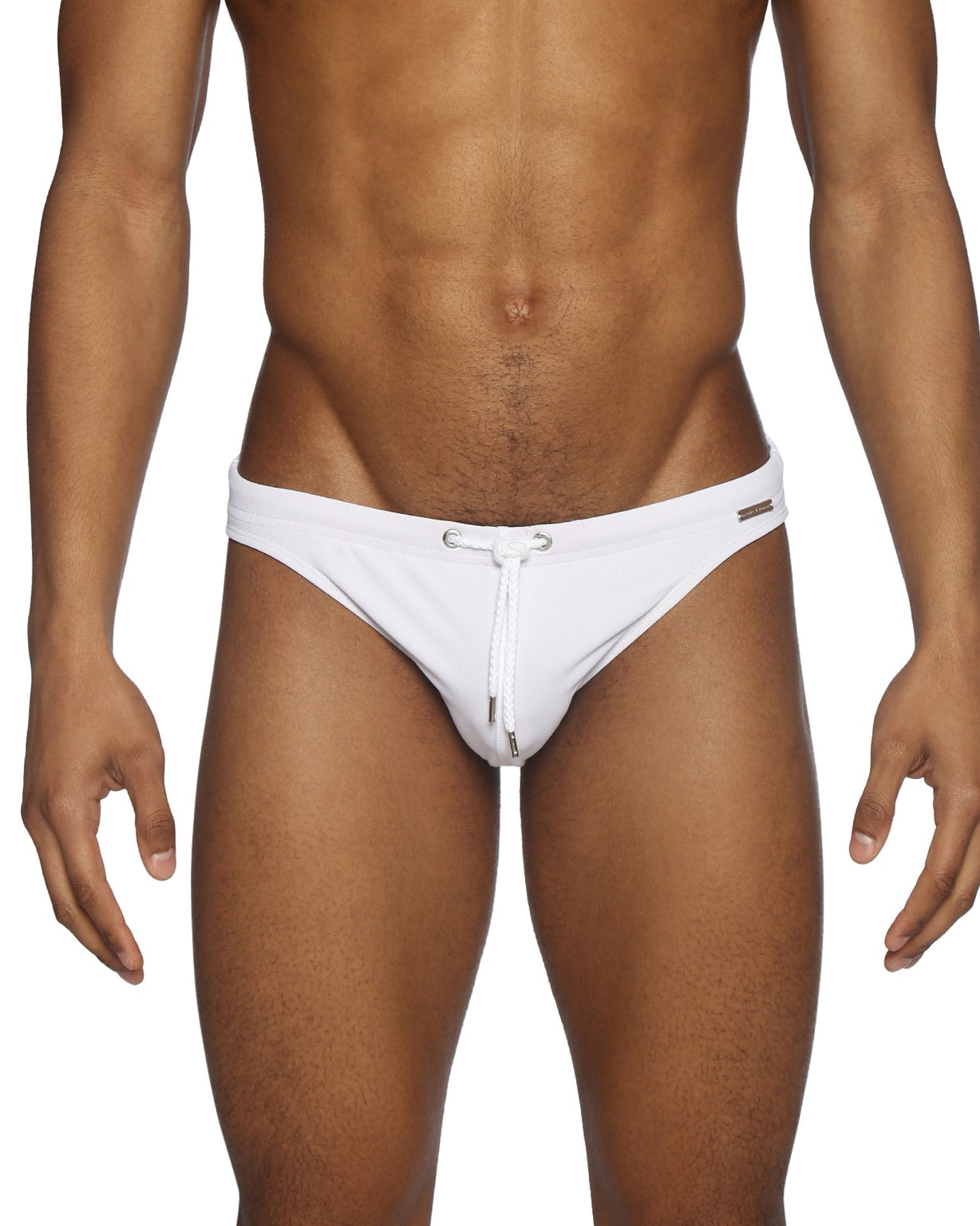 Parke & Ronen White Blade Bikini - mens swim briefs front view