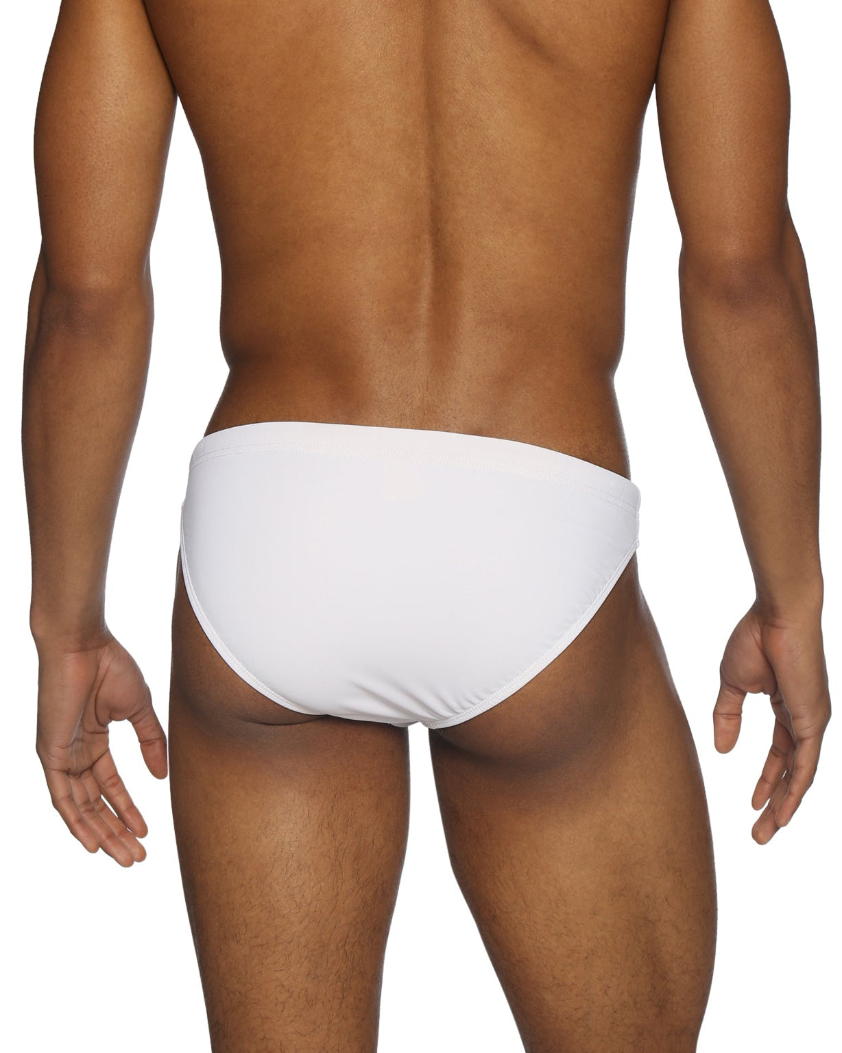 Parke & Ronen White Blade Bikini - mens swim briefs back view