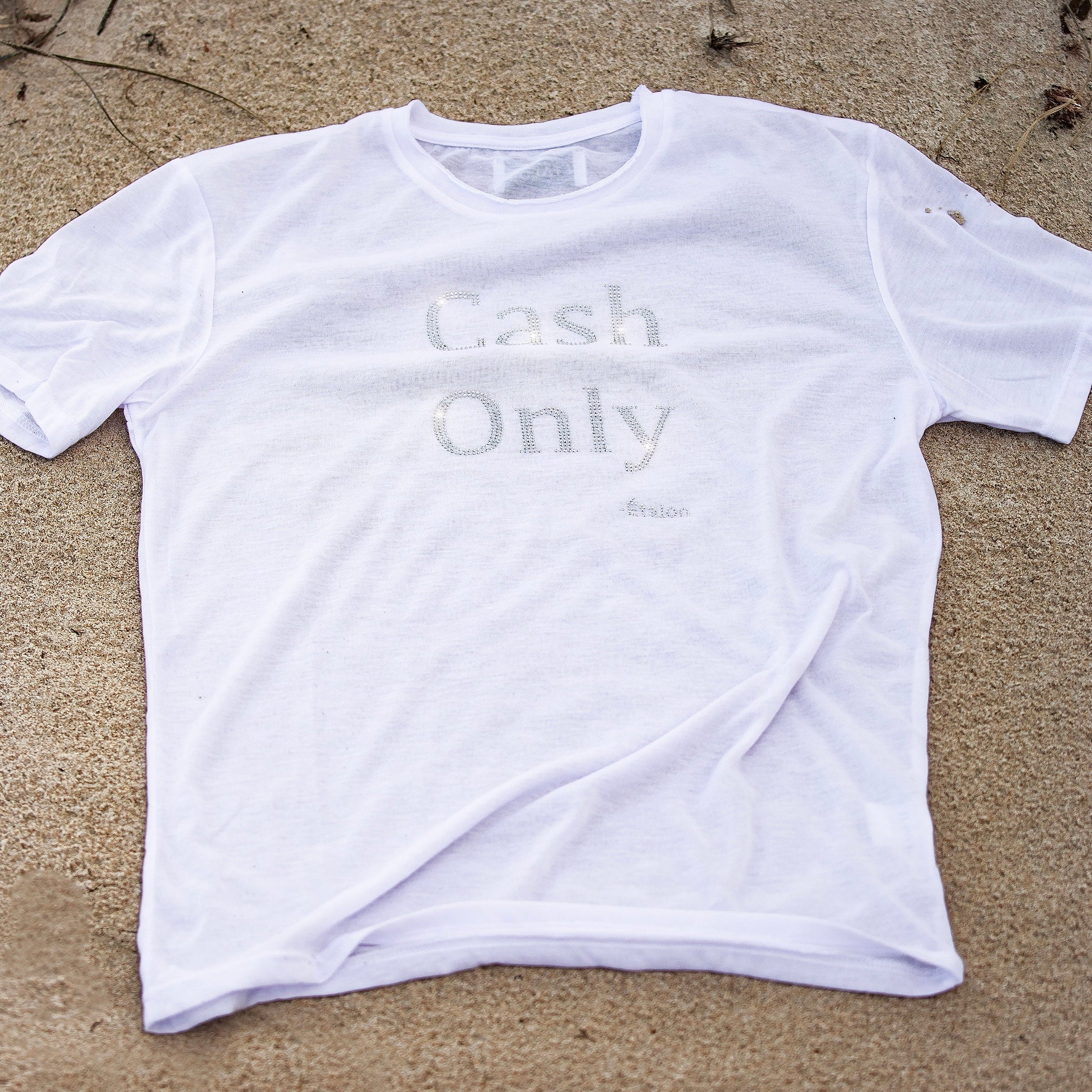 Etalon by Steve Canar Crystal Cash Only Tee product flat lay