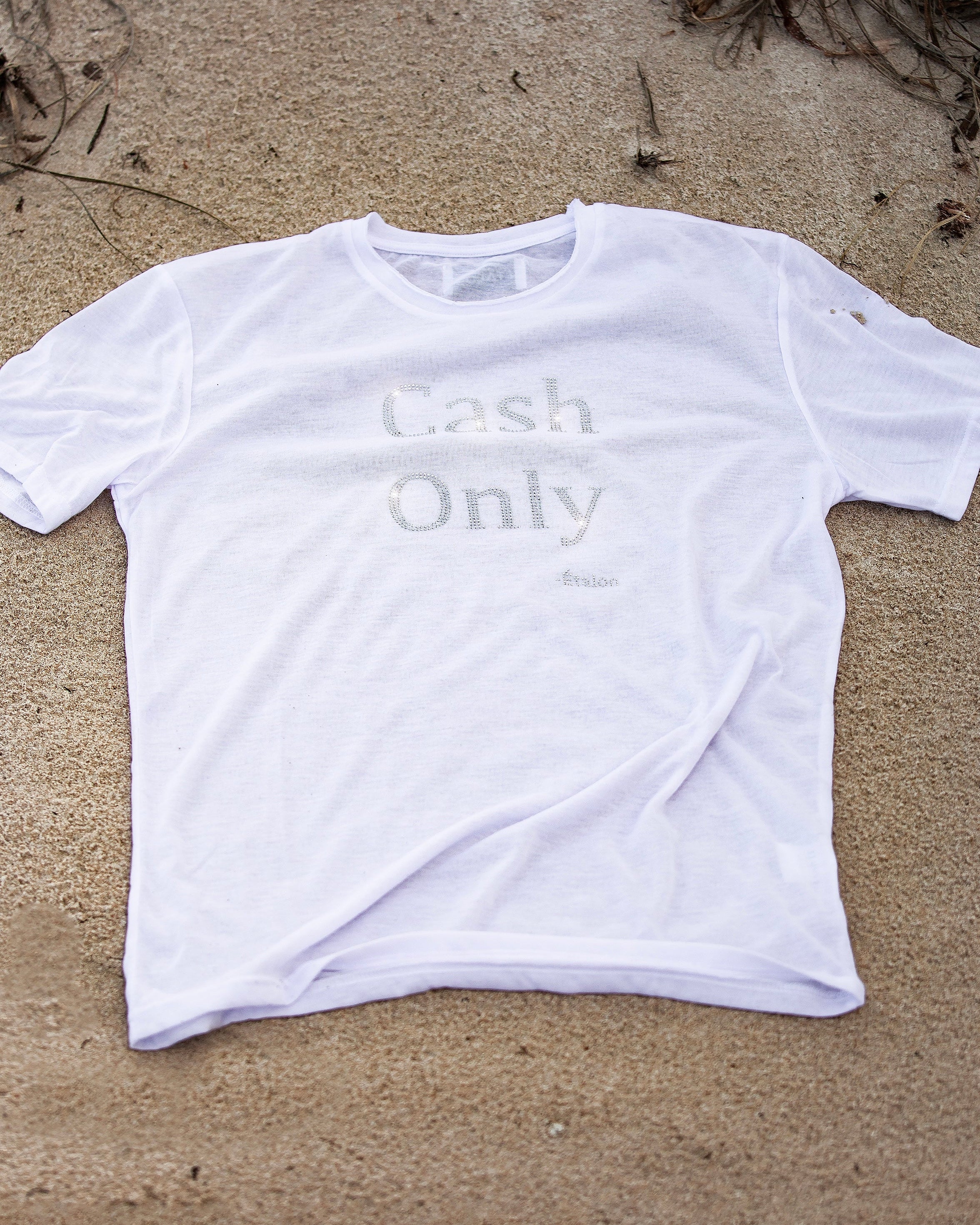 Etalon by Steve Canar Crystal Cash Only Tee product flat lay