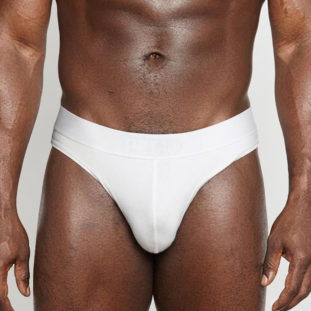 Helio Artemis Brief Cloudstone - men's luxury nylon brief underwear, front view