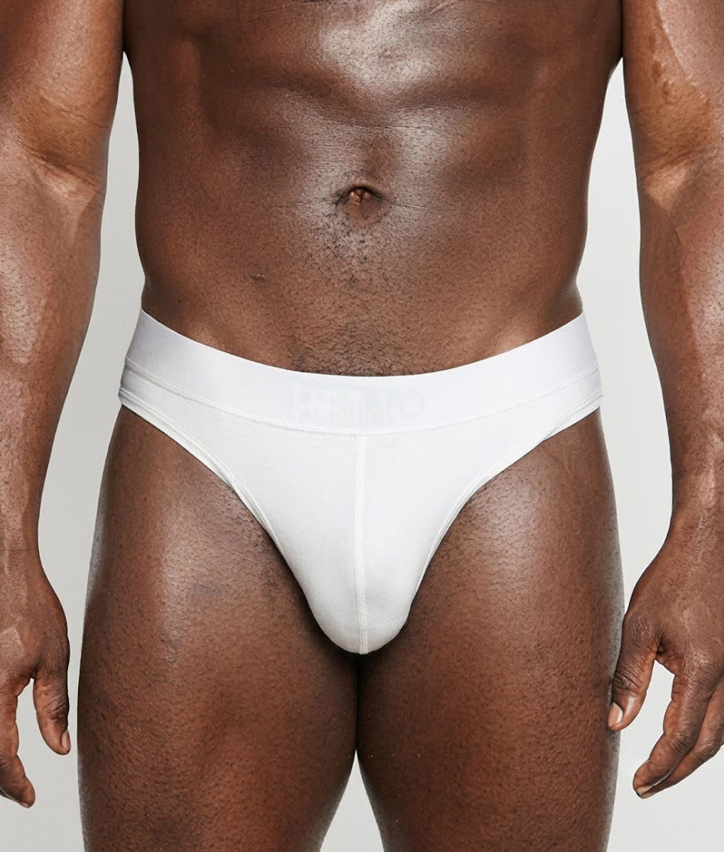 Helio Artemis Brief Cloudstone - men's luxury nylon brief underwear, front view