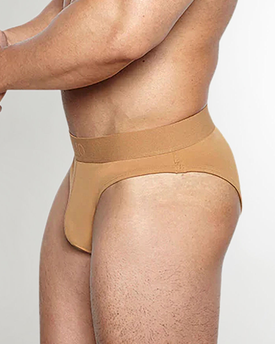 Helio Artemis Brief Terra - men's contoured support brief with clean lines, side view