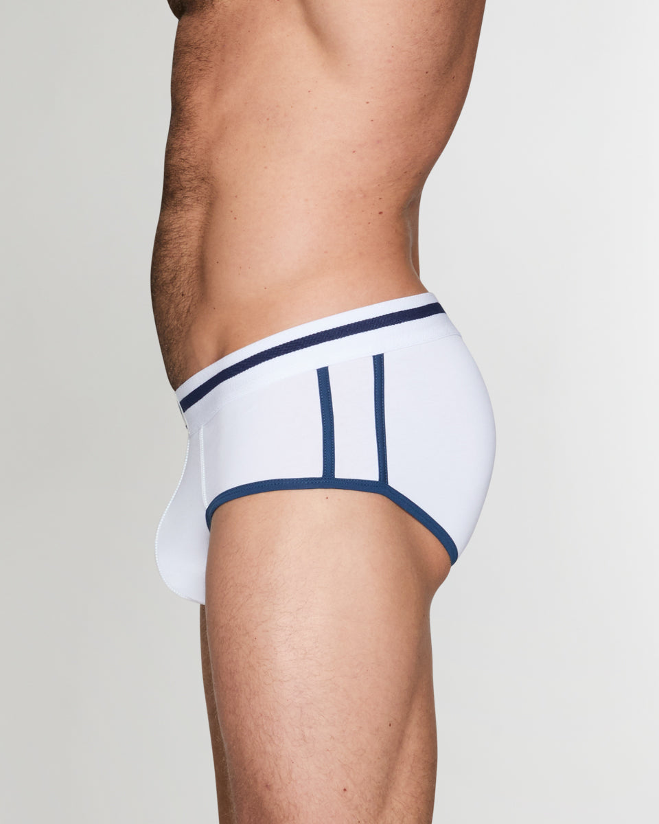 Bluebuck Nautical Brief Bluebuck Nautical Brief White-w-navy-blue-border