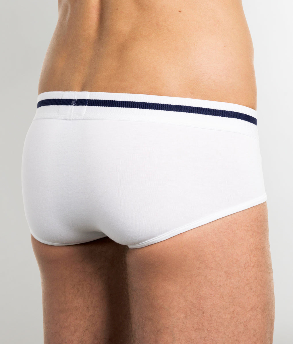 Bluebuck Nautical Brief Bluebuck Nautical Brief White-w-navy-buttons