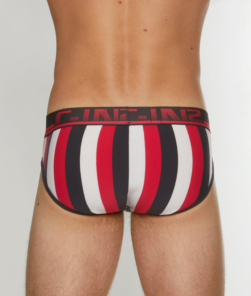 C-IN2 Super Bright Lo No Show Profile Brief C-IN2 Super Bright Lo No Show Profile Brief Pink-stripe
