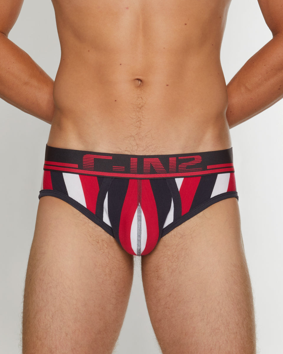 C-IN2 Super Bright Lo No Show Profile Brief C-IN2 Super Bright Lo No Show Profile Brief Pink-stripe