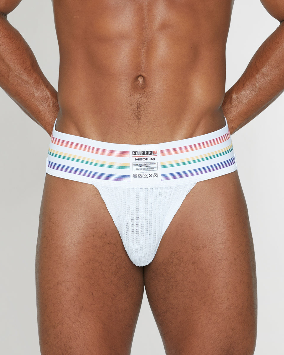 Cellblock13 Tight End 3" Jockstrap Cellblock13 Tight End 3" Jockstrap Pride-white
