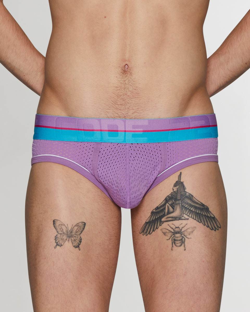 CODE 22 Bright Mesh Brief CODE 22 Bright Mesh Brief Grape