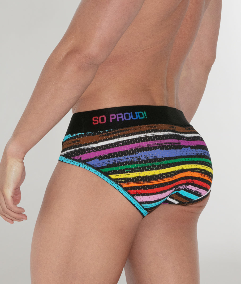CODE 22 Pride Mesh Brief CODE 22 Pride Mesh Brief Black-pattern