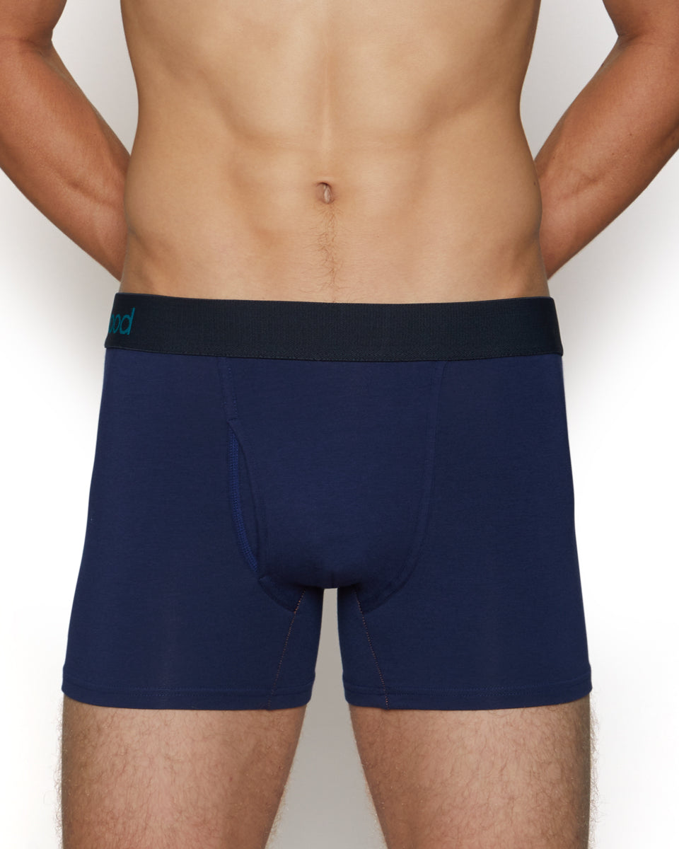 Wood Boxer Brief with Fly Deep-space-blue