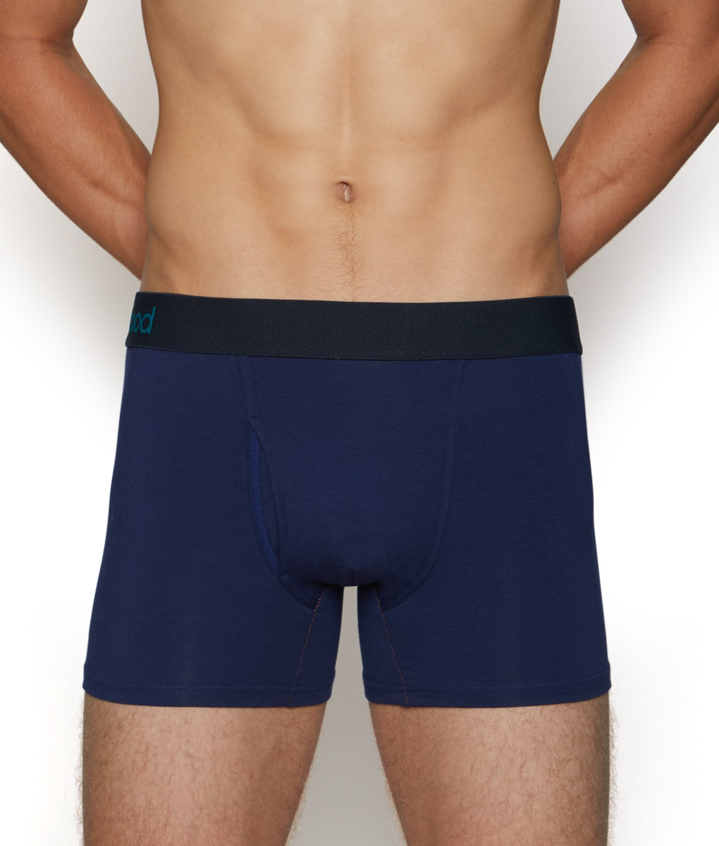 Wood Boxer Brief with Fly Deep-space-blue