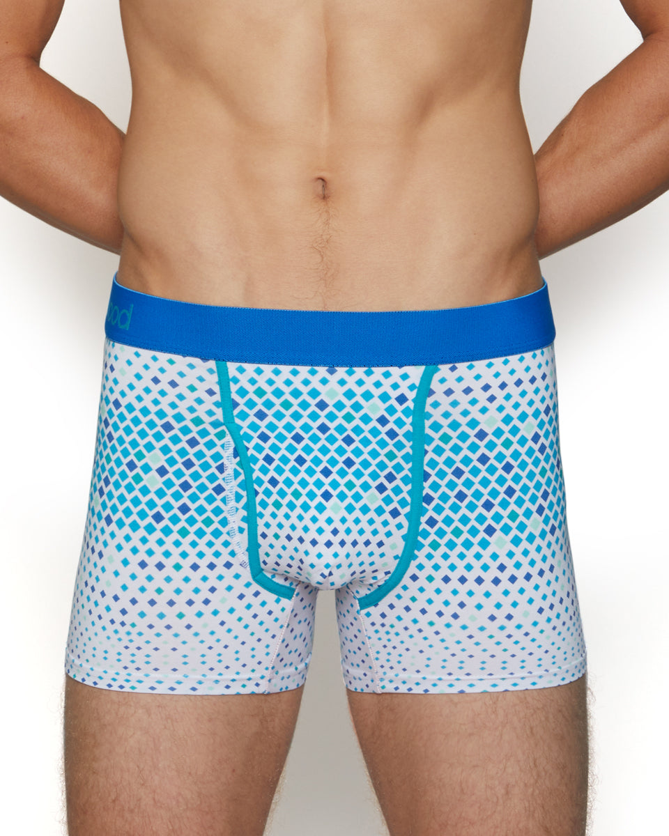 Wood Boxer Brief with Fly Blue-diamond-gradient