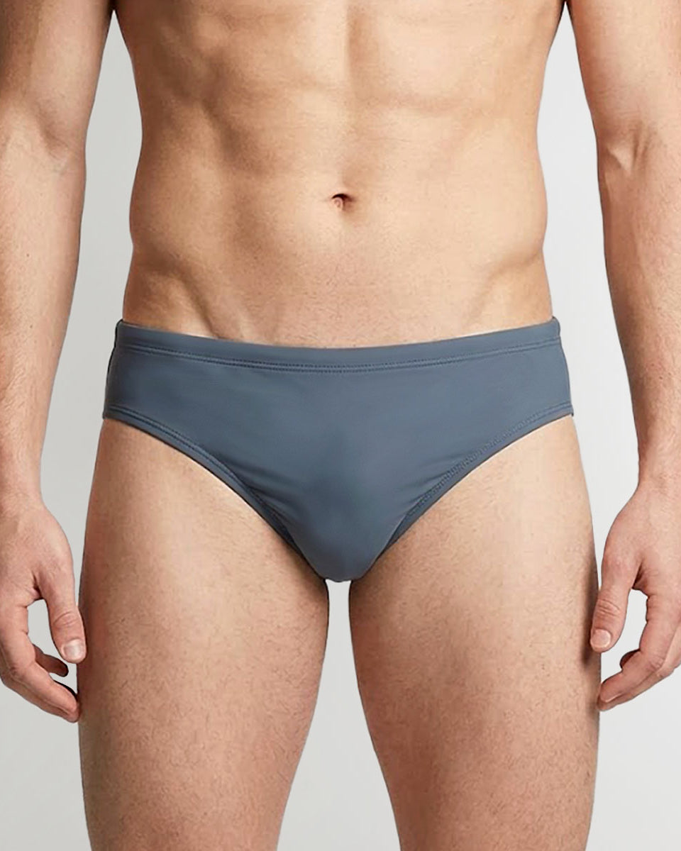 Sean & Val Classic Brief Pacific — men's quick-dry swim brief, product flat lay