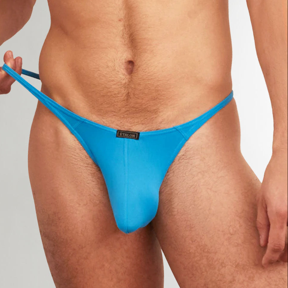 Etalon Neon Thong men's underwear — front view vibrant neon colorway