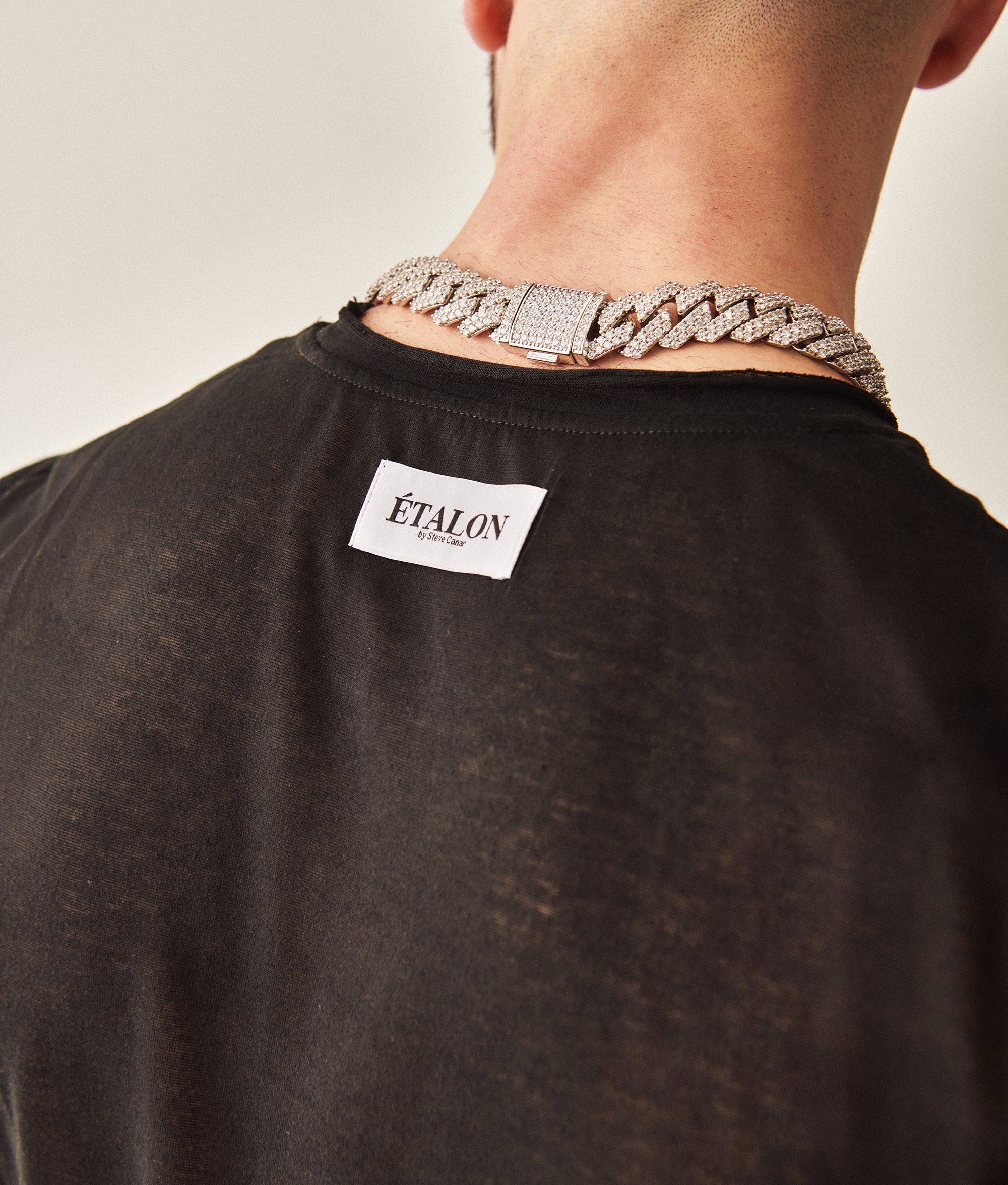 Etalon Not So Basic Tee 01 Black - men's form-fitting tee, back view