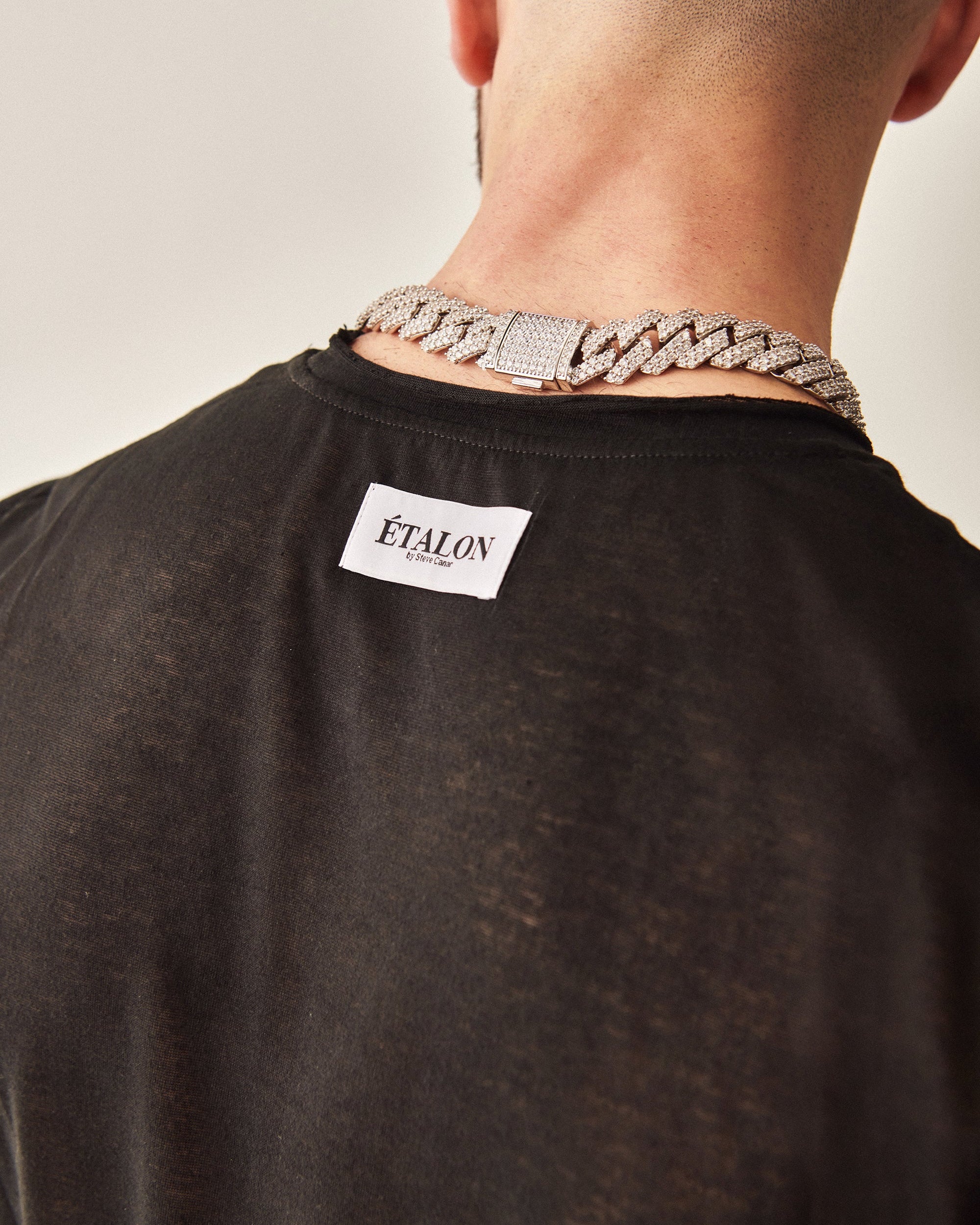 Etalon Not So Basic Tee 01 Black - men's form-fitting tee, back view